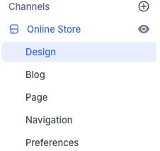 Online Store → Design in the SHOPLINE admin sidebar
