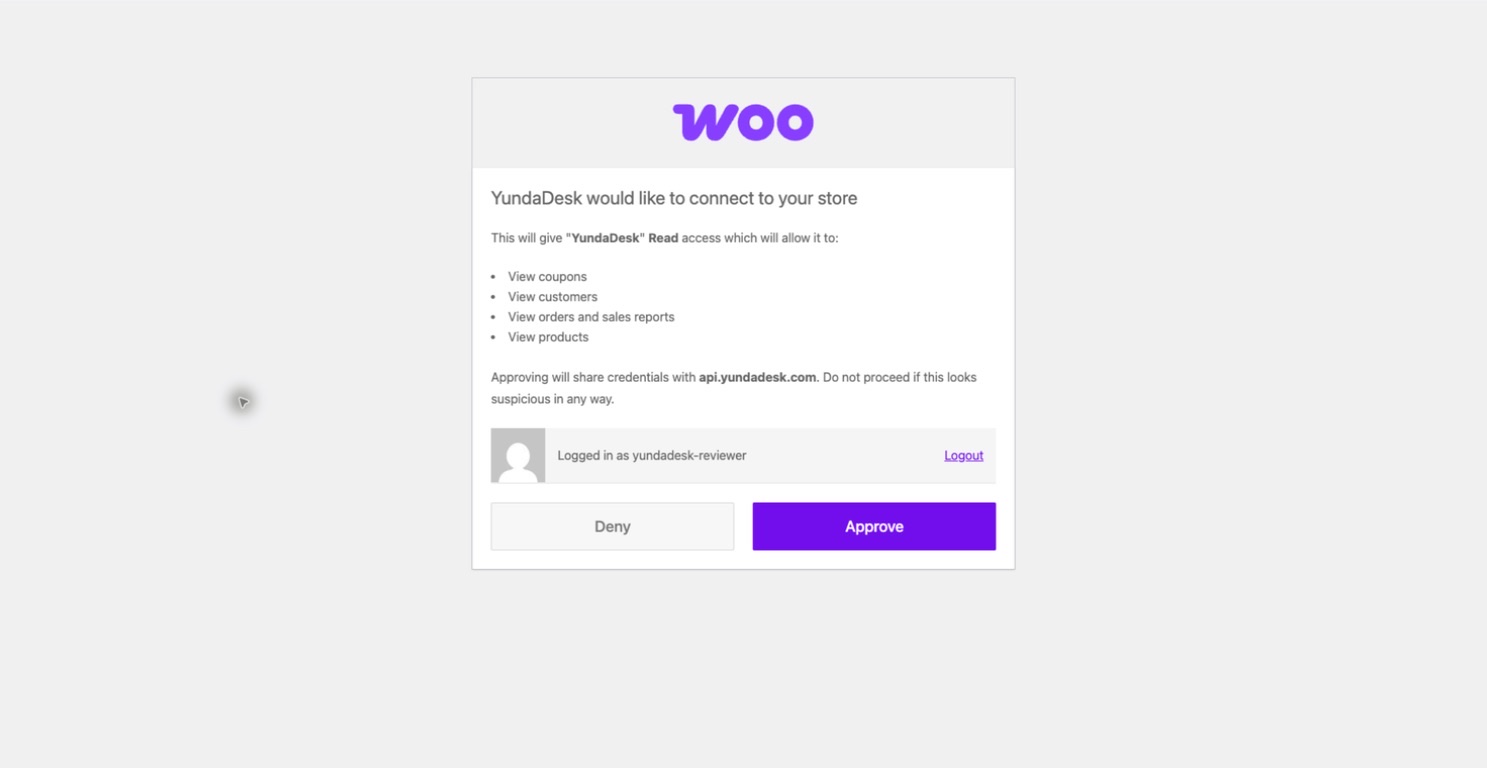 WooCommerce 只申请 Read 权限